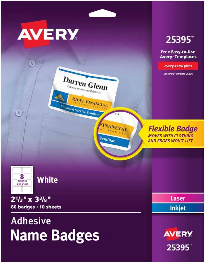 Avery? Adhesive Name Badges