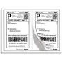 ULINE LASER Premium Self Adhesive 8 1/2'' x 5 1/2'' A4 Label - 2 Lables/Sheet