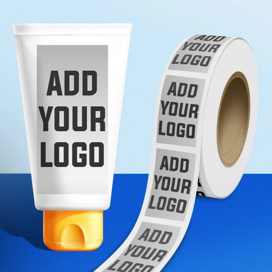 Custom Silver Foil 2 x 4 Inch Roll of Rectangle Labels - Durable Metallic - 125 Pack - By Jam Paper