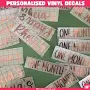 Personalized Vinyl Stickers, Custom Vinyl Stickers, Personalised decals, Custom decals for School, Weddings, Parties, phones, Pantries, car.