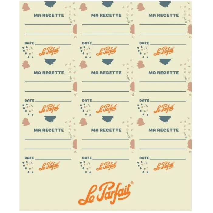 Le Parfait Pack of 27 multi-colored adhesive labels for jam and terrine jars