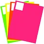 Jam Paper Assorted Neon 2 x 2 Square Labels