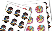 Custom Labels - 12" x 18" Sheet Stickers | Full Color Printed on Adhesive Paper 2" x 2" / 100