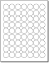 1 inch Glossy Inkjet Round Adhesive Labels