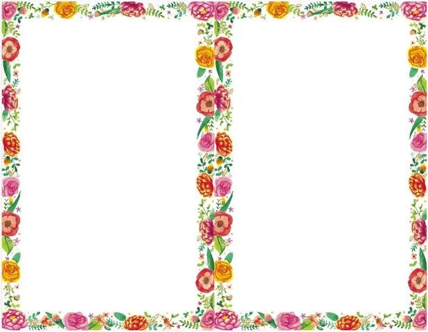 Floral Bordered Shipping Labels