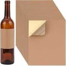 20sheets 20 Sheet/80pcs Adhesive Wine Bottle Labels Wine Label Stickers 3.94.9 inch Brown Blank Label Stickers Bottle Label Covers for Wine Wedding