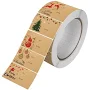 Taplcvy-210pcs Christmas Gift Tags Stickers - Self-Adhesive Name Tags for Christmas Gifts, Wrapping Paper, Gift Bags Festive Holiday Stickers