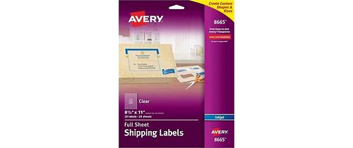 Matte Clear Shipping Labels Inkje…