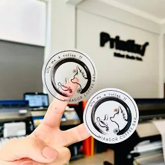 1000 Pieces 2" Custom Vinyl Label | Bulk Personalized Labels | Logo Stickers | Coffee Stickers | Bottle Cup Sticker Labels