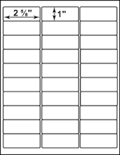 Universal White Labels Inkjet/Laser Printers 0.5 x 1.75 UNV80001