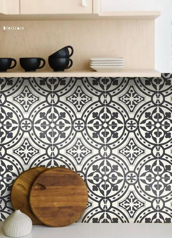 Loures Grey Peel & Stick Tile Decal