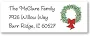 Christmas Wreath Address Labels