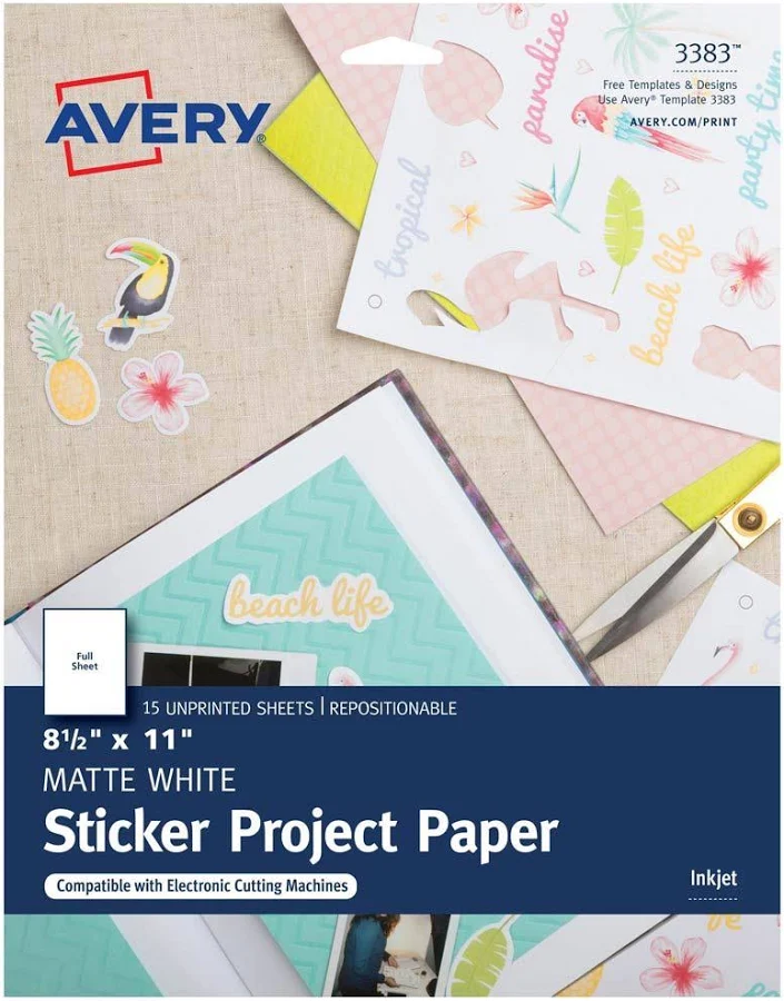 Avery Sticker Project Paper