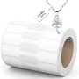 Jewelry Price Tags, 500 PCS (1 Roll) Self-Adhesive White Blank Labels, Jewelry Labels for Rings, Necklaces, Bracelets, Earrings, Display & Retail