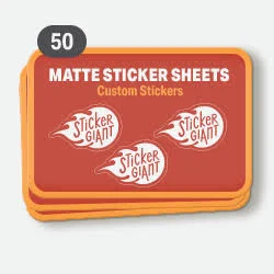 50 Matte Classic Sticker Sheet | Weatherproof, Custom | StickerGiant