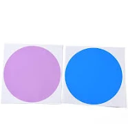 Waterproof PVC Self-Adhesive Picture Stickers, Flat Round with Rewritable, Rando