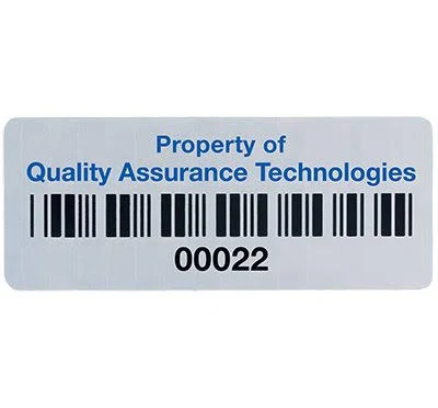 Seton Custom Tamper Evident Asset Labels 1 in H x 2 in W