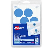 Avery Printable Color-Coding Labels Removable Adhesive 05496