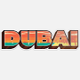 Dubai United Arab Emirates World City Travel Slogan Vinyl Sticker Decal | Multicolor | Plastic