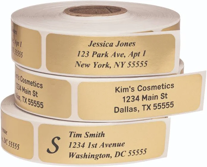 Roll of 500 Address Labels (Gold)