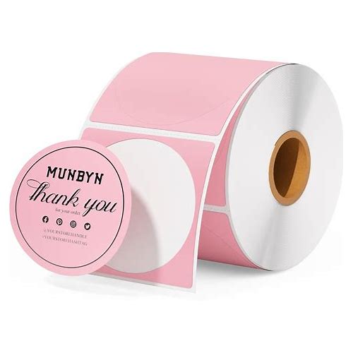 MUNBYN 2 Inch Pink Circle Ther…
