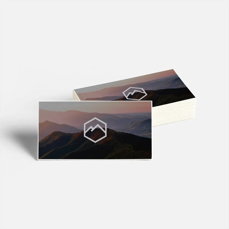 Custom Rectangle Stickers | 10 qty | 1"x2" | VistaPrint | Design: Black, Nature & Landscapes, Sports & Fitness, Travel & Accommodation