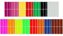 Rectangular stickers 3 x 1 inch combo colors 76mm x 25mm 120 / 15 colors combo