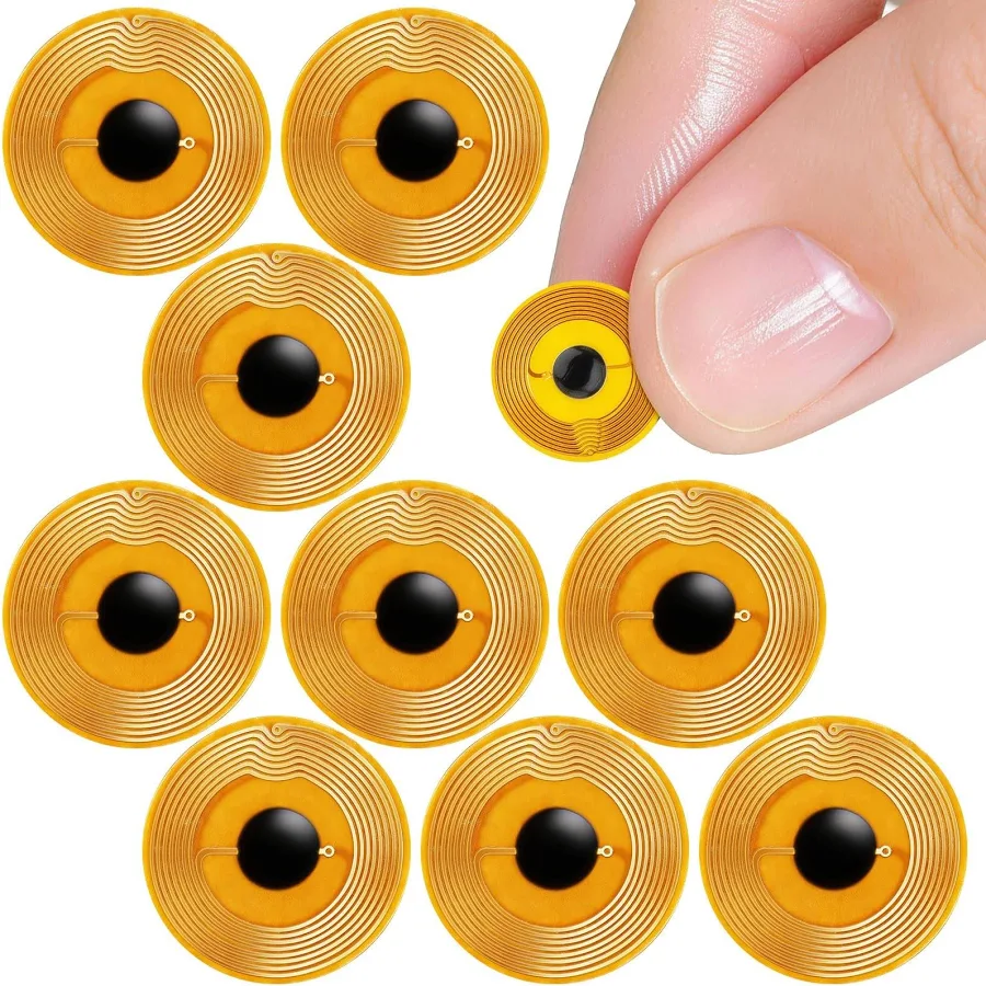 Nfc Tags, Programmable Rfid Stickers Tag215, Round Waterproof Flexible