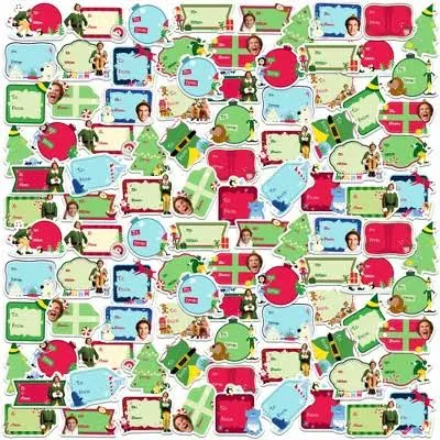 Elf Christmas Labels Sticker Pack