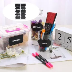 90pcs Chalkboard Label Watertight Reusable Blackboard Storage Stickers