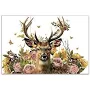 3 Sheets 3 Styles PVC Waterproof Decorative Stickers Self Adhesive Decals for Furniture Decoration Deer 300x150mm 1 sheet/style