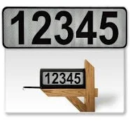911 Customized Horizontal Mailbox Address Numbers Sticker Outdoor/Indoor, 2 Pack