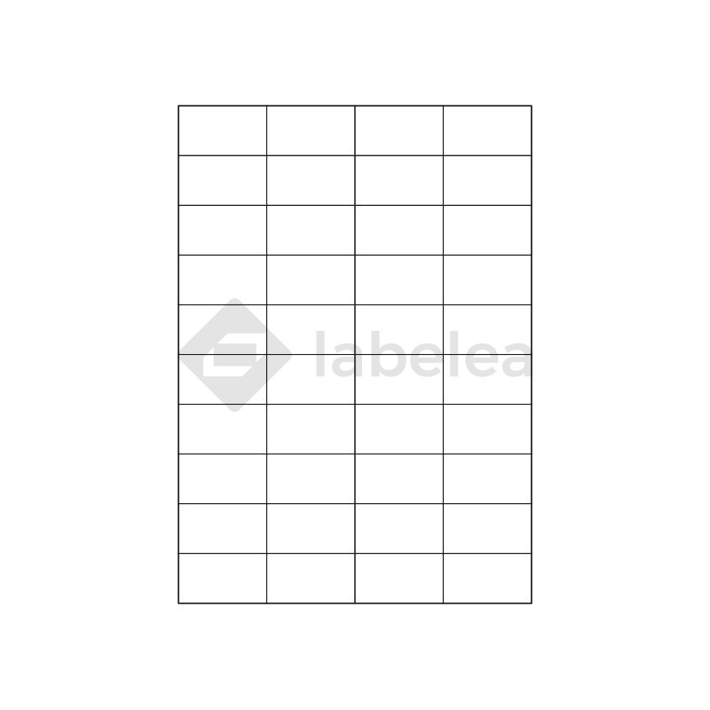 White paper self-adhesive labels 52,5x29,7 mm, on A4 sheet, for laser and inkjet printing
