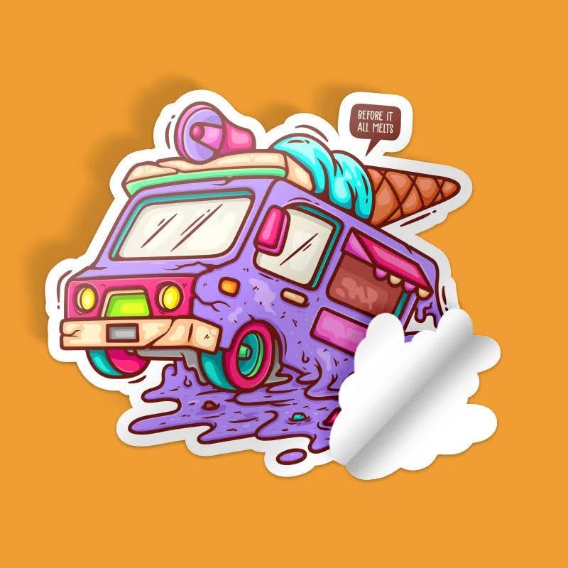 100pcs 2'' Custom Die Cut Stickers