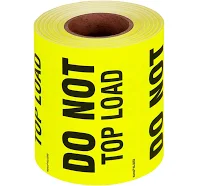 Kenco 3" x 5" Do Not Top Load Fluorescent Shipping Label Stickers - 500 Adhesive