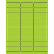 Tape Logic 2 5/8 x 1 Fluorescent Green Rectangle Laser Labels LL173GN