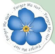 4 x 'Forget Me Not Circle' Premium Vinyl Decal Stickers – Waterproof, Durable &