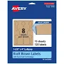 Avery Kraft Brown Lollipop Labels