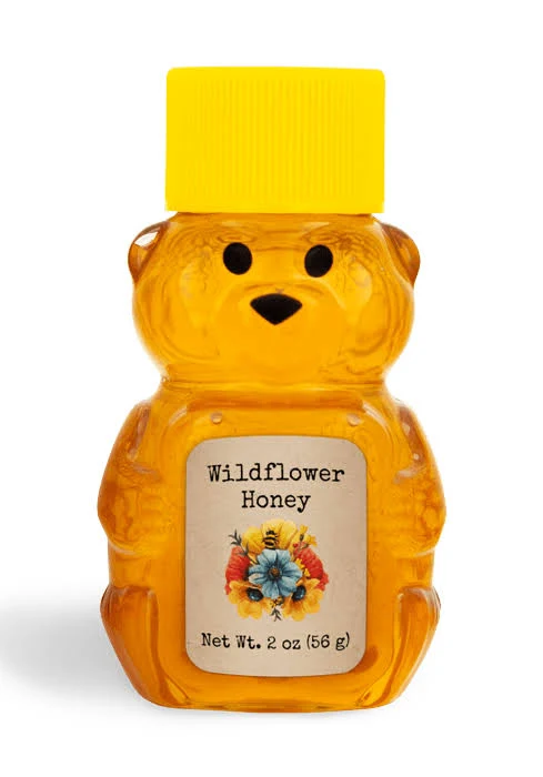 Floral Fiona - Rectangle Label Portrait 2oz Bear Jar Default Title