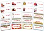 Pre-Printed Jam or Preserve Labels 'Jar & Border' Types, Self Adhesive, 64x34mm (24/sheet).