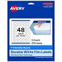 Avery Durable Waterproof Round Labels