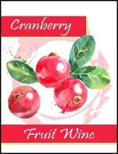 Cranberry Fruit Wine Labels