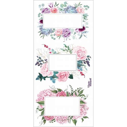 3 Sheets Self Adhesive Floral Lab…