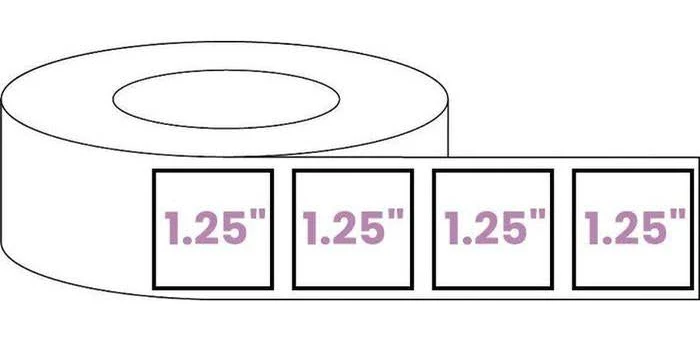 MJ Wholesale Square Blank Roll White Gloss Premium BOPP Labels