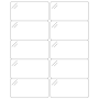 4 x 2" Crystal Clear Rectangle Laser Labels