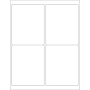 4 x 5" White Rectangle Laser Labels
