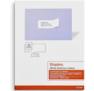 Staples Laser/Inkjet Address Labels 1" x 2-5/8 ST18057-CC