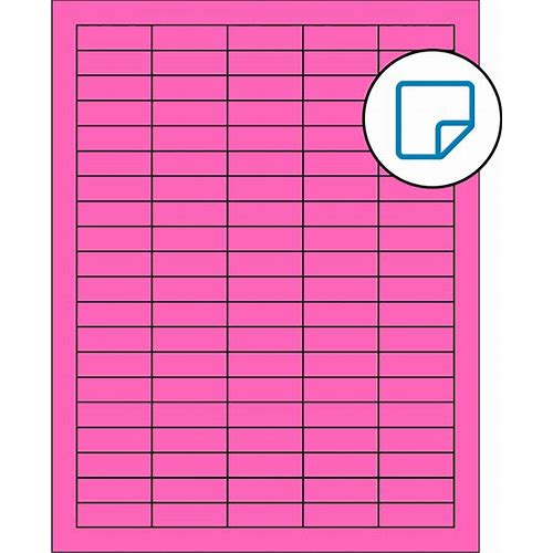 1.5 X 0.5 Fluorescent Pink Rectan…