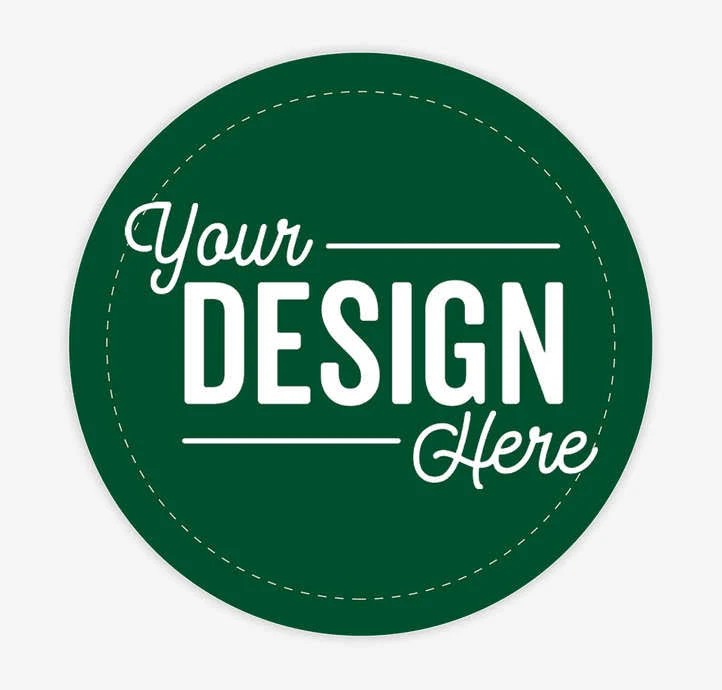 Custom Full Color 2" Circle Roll Labels (Roll of 500) - Forest Green - 1-Color Text or Art Design
