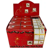 North Pole 100 Self-Adhesive Christmas Labels for Gift Wrapping